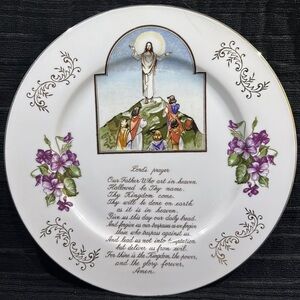 Vintage 1960's Lord's Prayer Wall Plate by Norleans